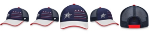 Fanatics Men's Navy, White Dallas Stars Waving Flag Trucker Snapback Hat